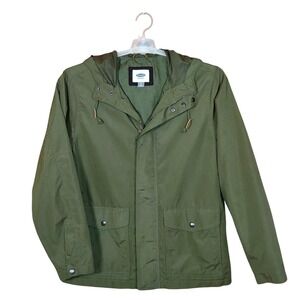Old Navy Women's Hooded Anorak Jacket Size L Lightweight Utility - Olive Green